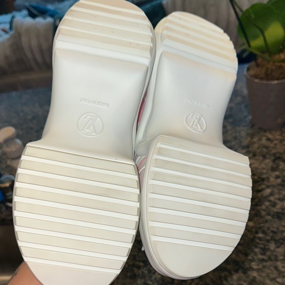 Louis Vuitton Pink and White Chunky Sneakers - Picture 3 of 6